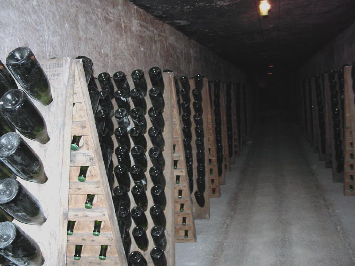 Old riddling rack, wine rack, with 120 bottle holes  